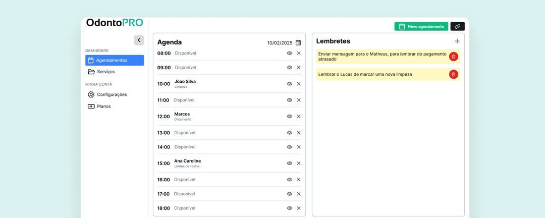 SAAS DE AGENDAMENTO DE SERVIÇOS  | ODONTOPRO